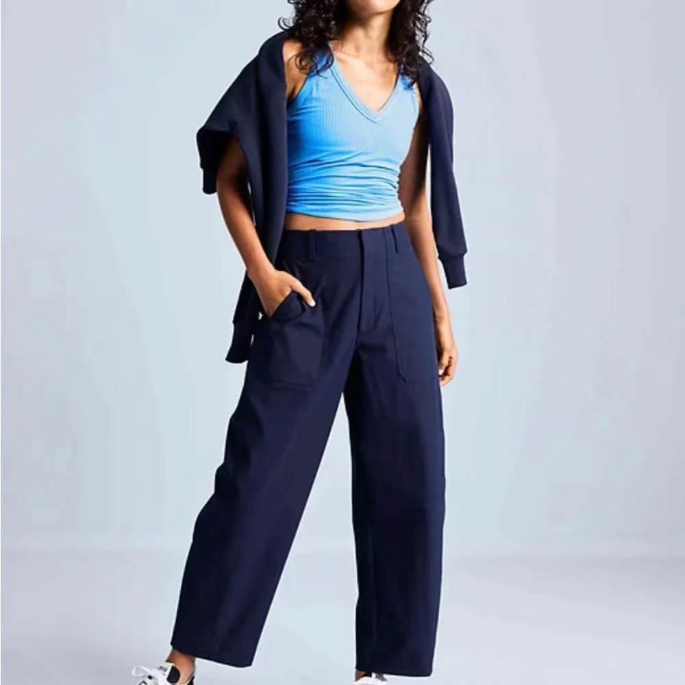 Athleta Skyline High Rise Barrel Leg Pant - Picture 1 of 9